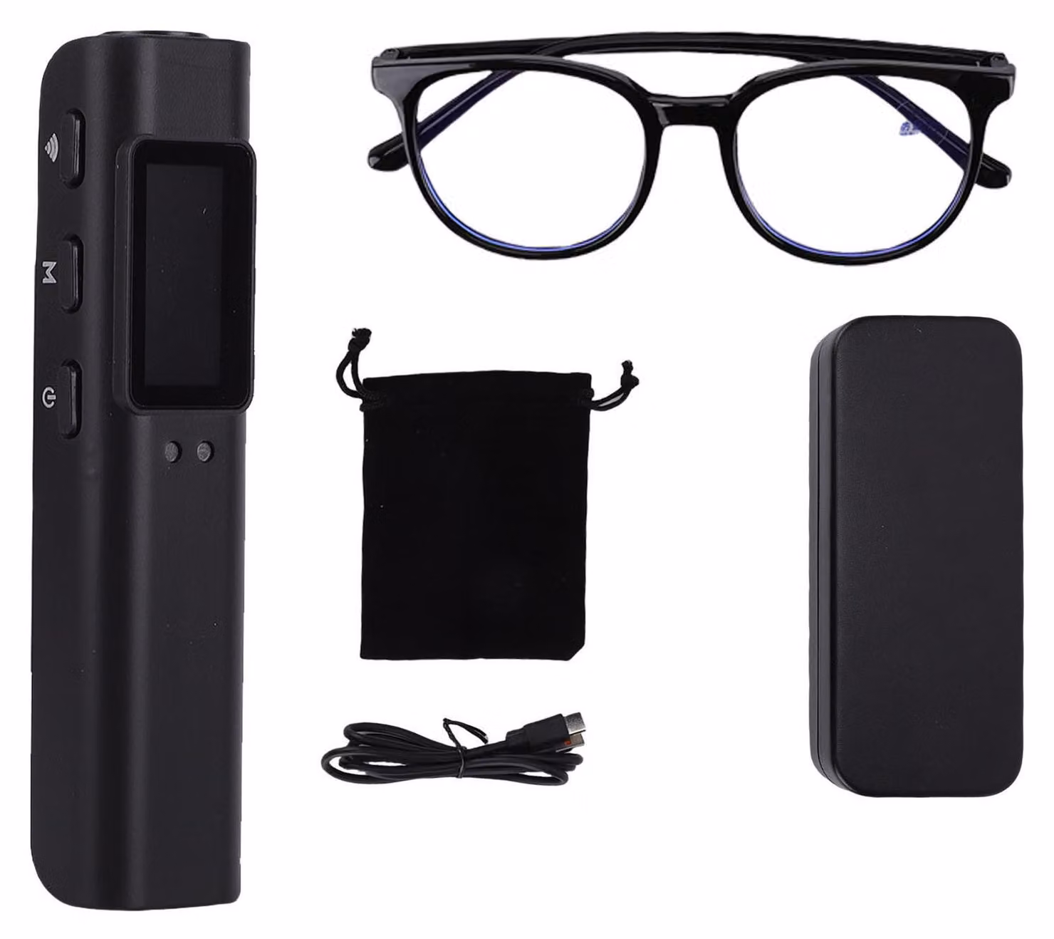 Occhiali con videocamera integrata, 2,7K, 12 MP, registrazione video tramite Wi-Fi per vlog, viaggi e sport all'aria aperta, scheda di memoria da 32 GB
