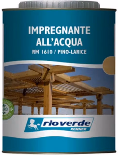Rioverde Rm 1610 Impregnante per Legno Pino Colore Verde Confezione da 6 Pezzi da 0,75 l ciascuno