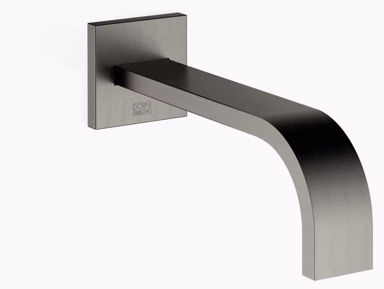 Dornbracht MEM Bec déverseur mural pour lavabos, sans garniture d'écoulement, saillie 200mm, 13800782-99, 13800782-99