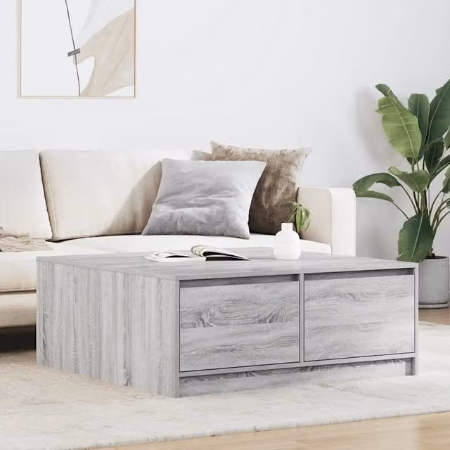 Tavolino da salotto moderno vidaXL grigio L: 100 cm, P: 100 cm, H: 40 cm