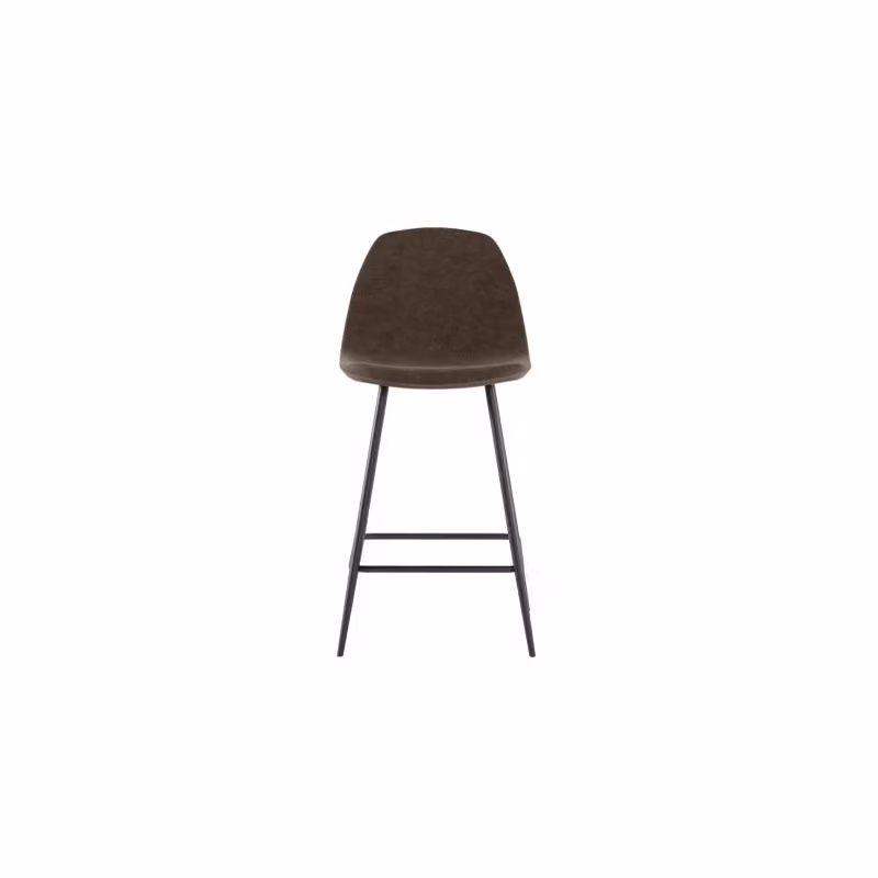 Set di 2 sgabelli Brigitte in similpelle Stones colore marrone o antracite L: 42 cm, P: 52 cm, H: 93 cm – 2