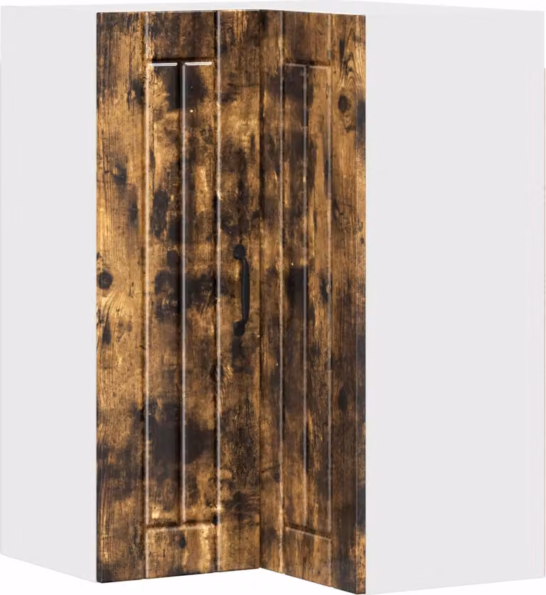 Mobile angolare per parete LUCCA Rovere Fumo 57 x 57 x 80 cm