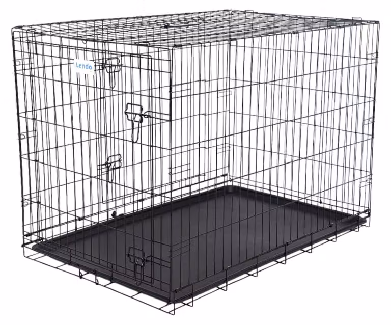 Lendo Online Dog Crate pieghevole in acciaio 107x71x78cm