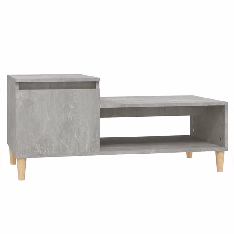 Tavolino Salotto Grigio Cemento 100x50x45 cm Legno Multistrato
