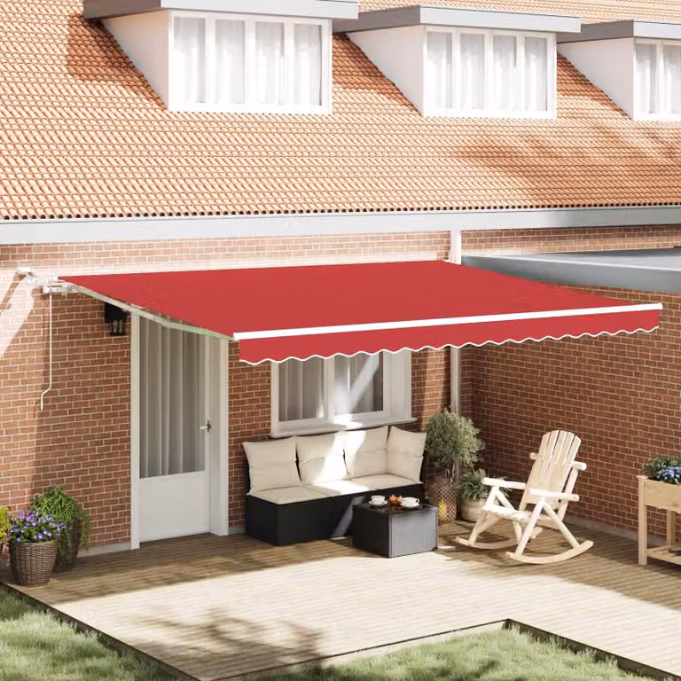 Maison Exclusive - Struttura elettrica per tenda da sole con LED e sensore, dimensioni 4 x 3,5 m, colore bianco
