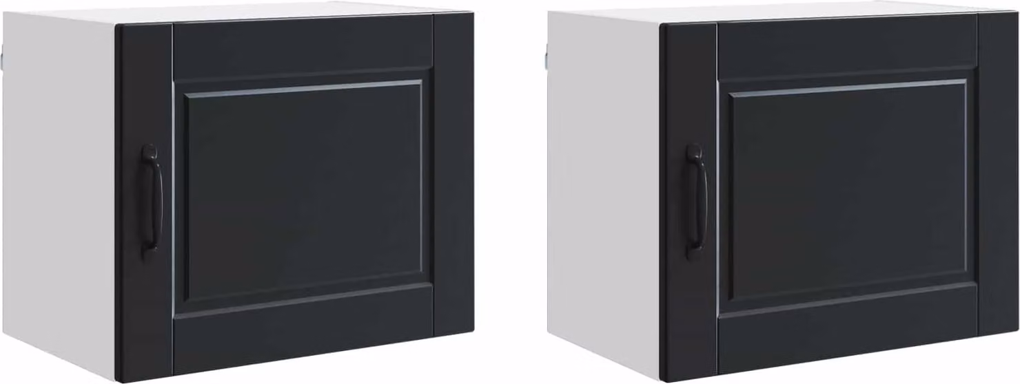 Armadietto a muro PORTO 2 pcs Nero 50 x 31 x 40 cm