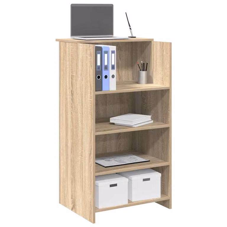 Scrivania per reception vidaXL in legno color rovere, L 55 cm x P 50 cm x H 103,5 cm