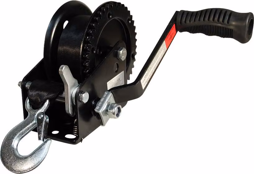 Novio W1200D-1 Carrucola manuale con gancio, nera - 6 m, 540 kg