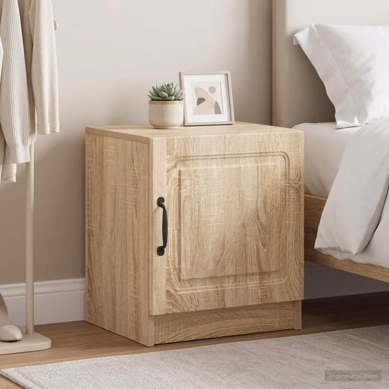 Set di 2 Armadi da Notte Moderni vidaXL in Rovere Sonoma, L 43 cm x P 34,5 cm x H 47 cm