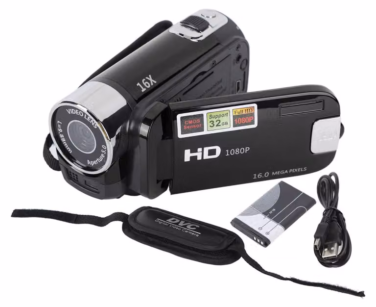 videocamera DV 4K 48MP Schermo ruotabile TFT da 2,7" Zoom digitale 16x Video con cavo USB
