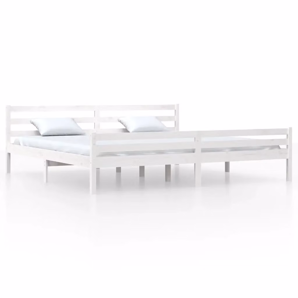 Giroletto vidaXL in legno massello di pino bianco con doghe fisse L/P: 200 x 200 cm – 2