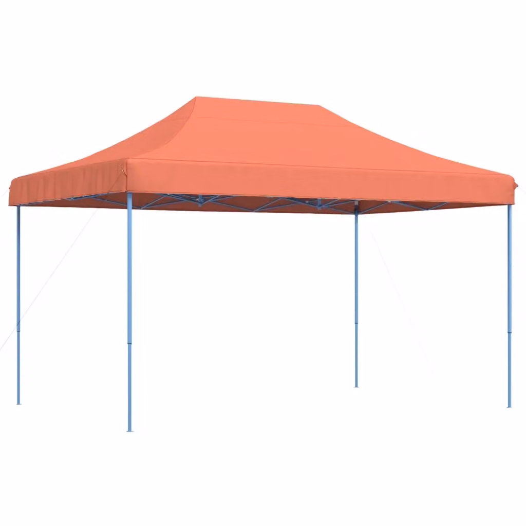 Tenda da festa in tessuto Oxford color arancione e bianco con struttura in acciaio L/P/H: 292 x 440 x 315 cm – 2