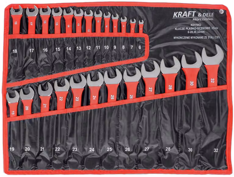 Set di chiavi a Esagono a testa piatta, 25 pezzi, da 6 a 32 mm, marca CRV, modello KD11052