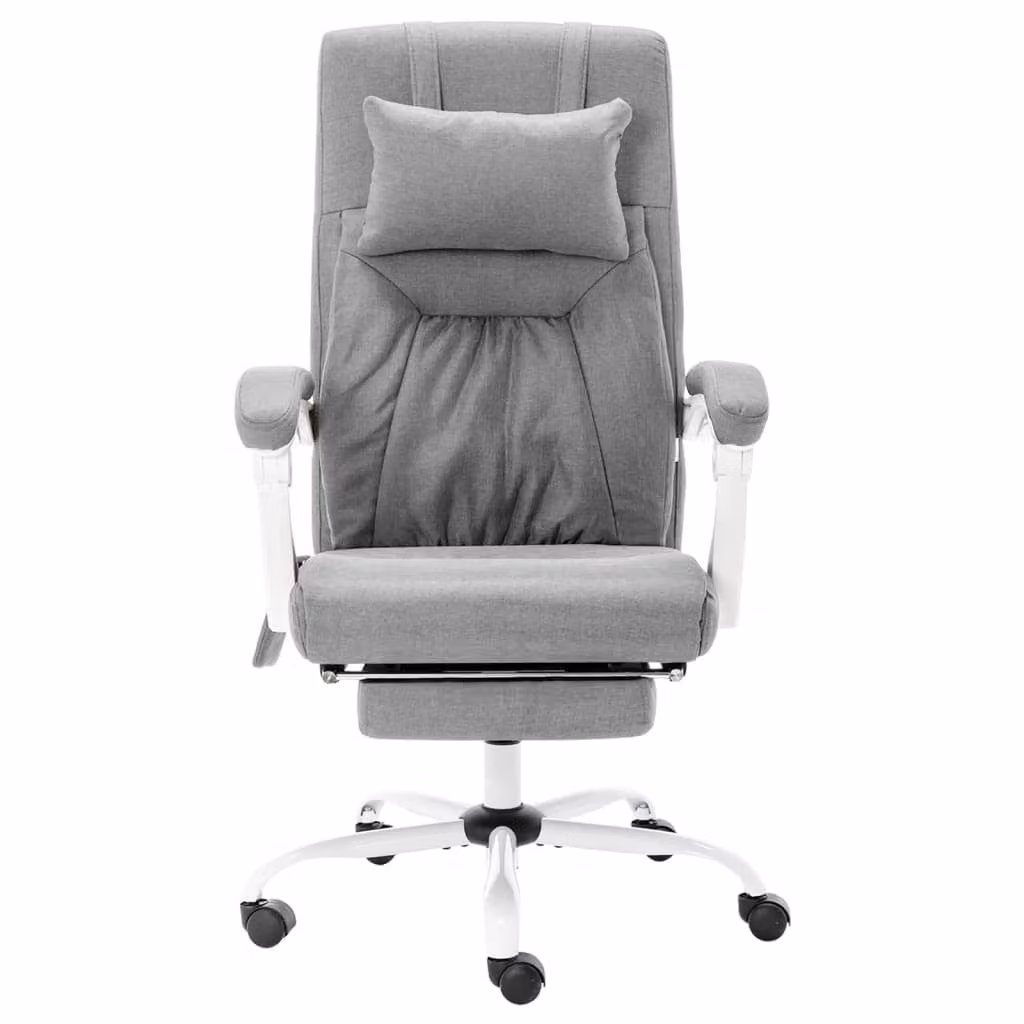 Sedia da ufficio massaggiante in tessuto grigio