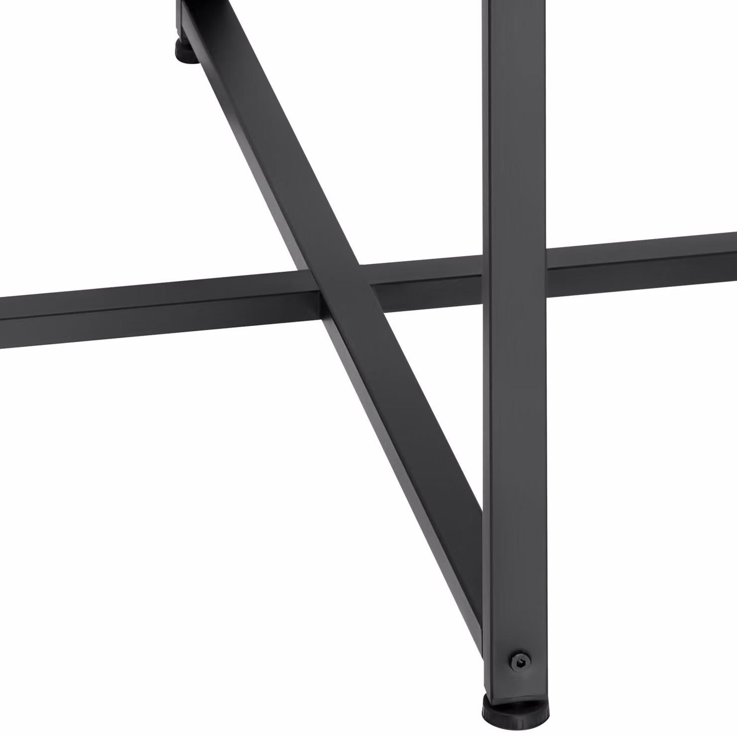 Tavolino da salotto rotondo Tectake in stile industriale con finitura opaca marrone e nero, L/P/H: 88,5 x 47 x 150 cm – 1