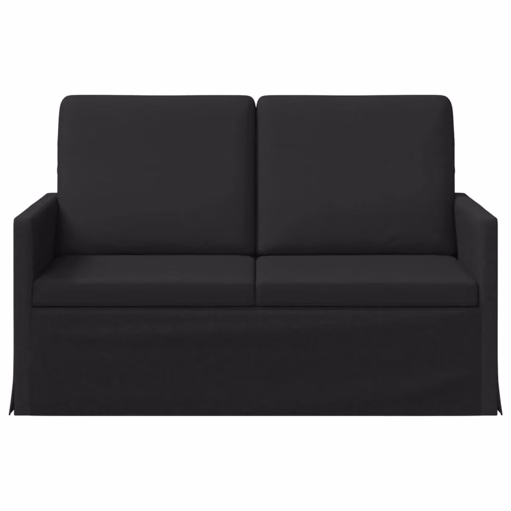 Divano a 2 posti moderno vidaXL in tessuto nero con struttura in metallo L/P/H: 130 x 81 x 82 cm – 2