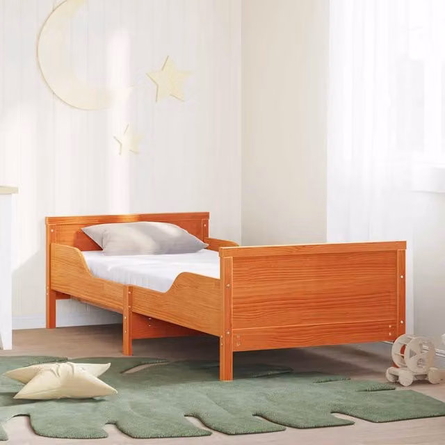 Struttura letto con materasso estensibile Marrone 80 x 200 cm 3385954