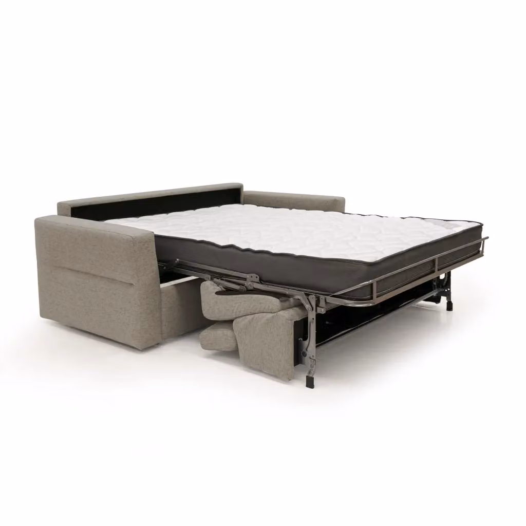 Divani.Store Avalon Divano Letto Moderno in Tessuto Rosso con Materasso in Schiuma L: 220 cm, Materasso: 160 x 200 cm, H: 18 cm – 2