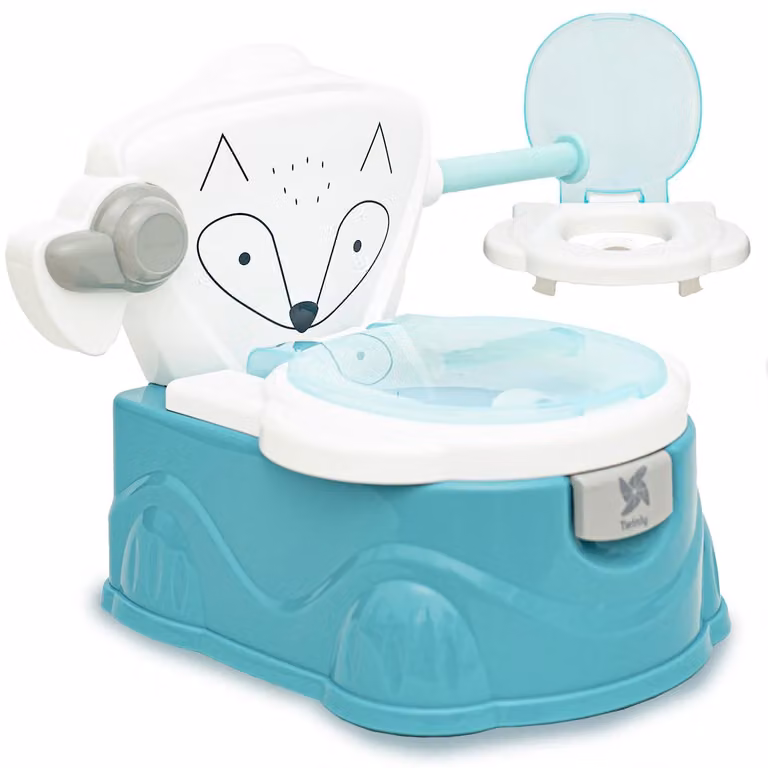Vasino per bambini con riduttore e bacinella interna removibile (blu)