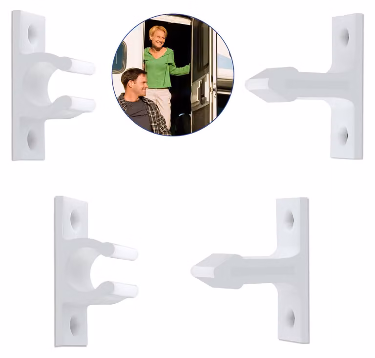 2 set di fermaporte per camper, kit di fermaporte in plastica