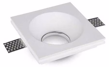 V-TAC VT-776SQ Portafaretto led in gesso bianco da incasso quadrato Φ120mm GU10 GU5.3 sku 3641