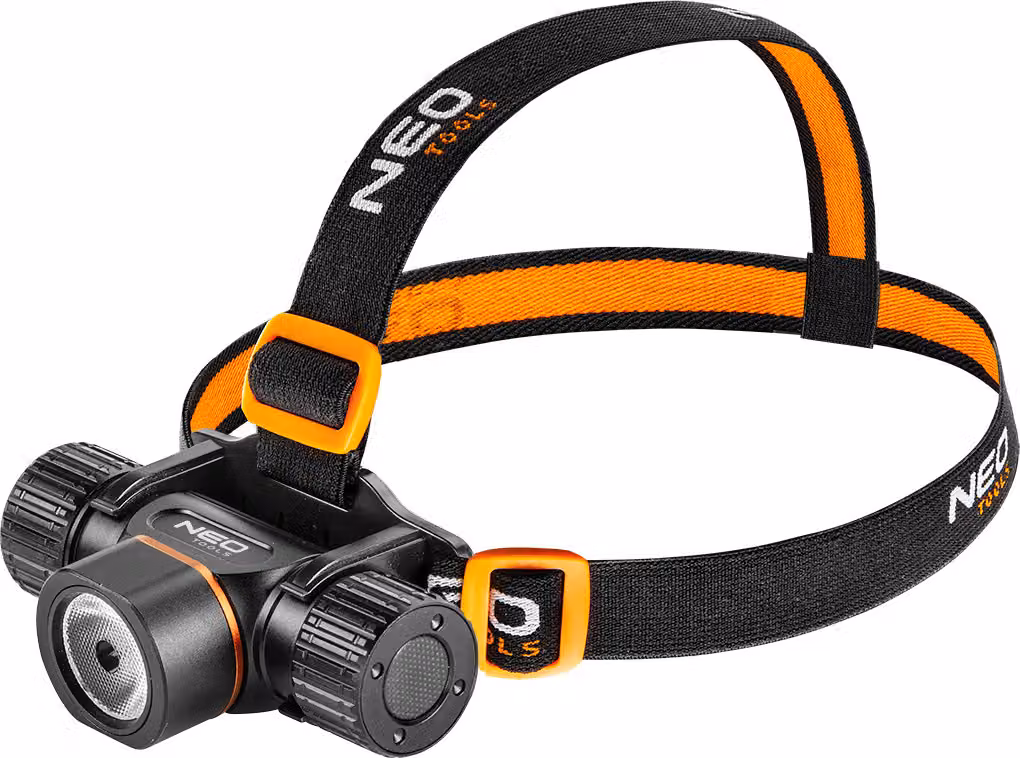 NEO TOOLS torcia ricaricabile/batteria 20W, max. 2000 Lumen, portata 200m, IPX4, 4000mAh 3.7 Li-Ion, USB, 5 funzioni luce 100%, 40%, 15%, 3%, strobo