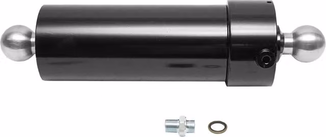 Cilindro idraulico per ribaltamento rimorchio Breckner Germany da 7 ton con corsa a 3 gradini, colore nero