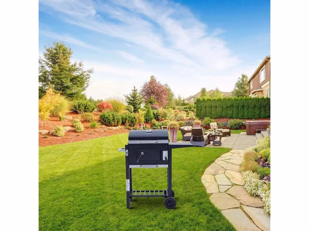 Barbecue a carbone Vicomte HABITAT ET JARDIN nero L: 92,5 cm, P: 46 cm, H: 123 cm – 2