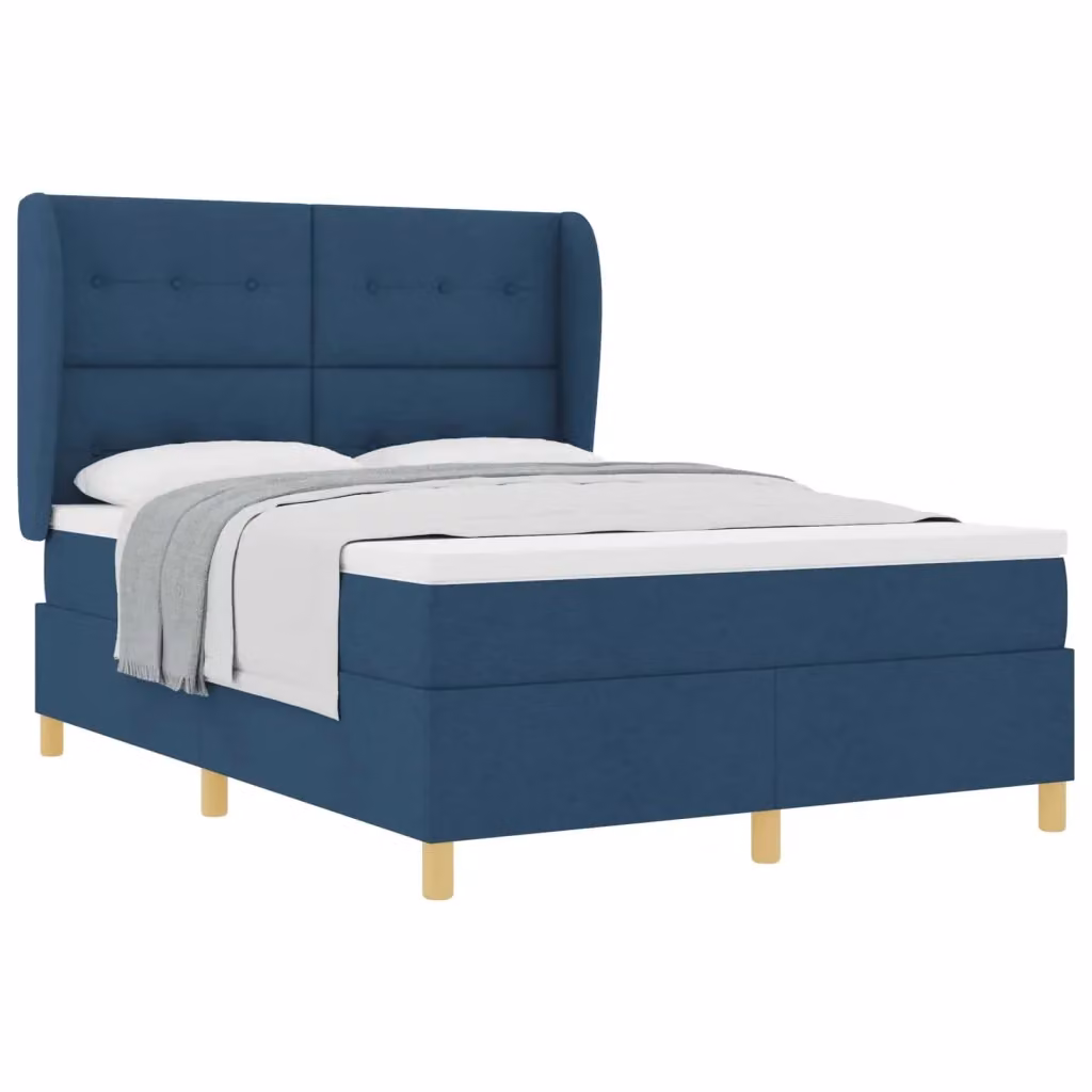 Letto ibrido con testiera in tessuto blu vidaXL L/P: 160 x 200 cm – 2