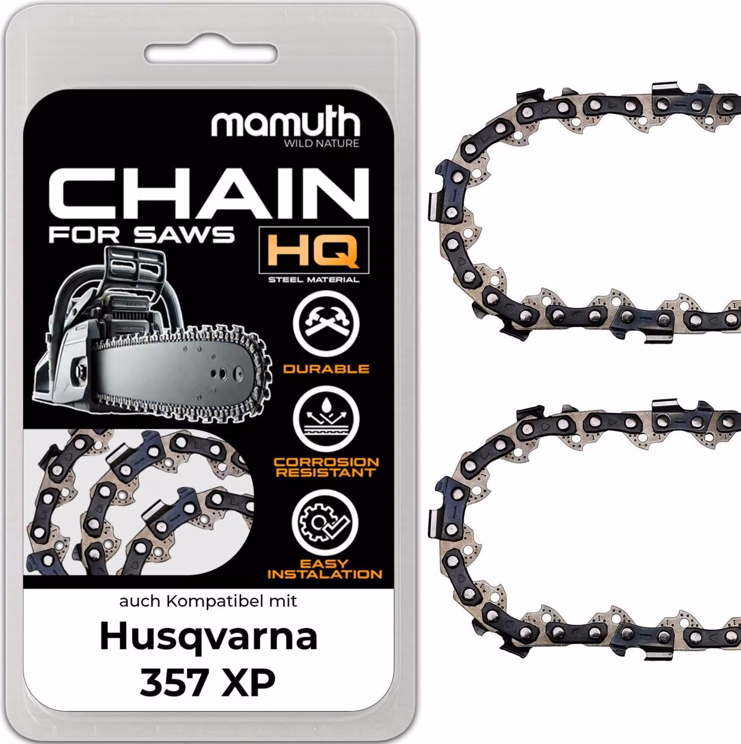 2 catene per motosega 40 cm 1,5 mm 0,325" 66 TG per Husqvarna 357 XP