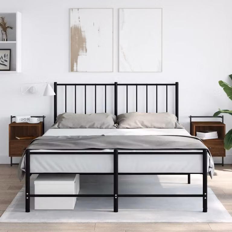 Set di 2 comodini da muro vidaXL in legno Rovere Marrone L: 40 cm, P: 30 cm, H: 61 cm