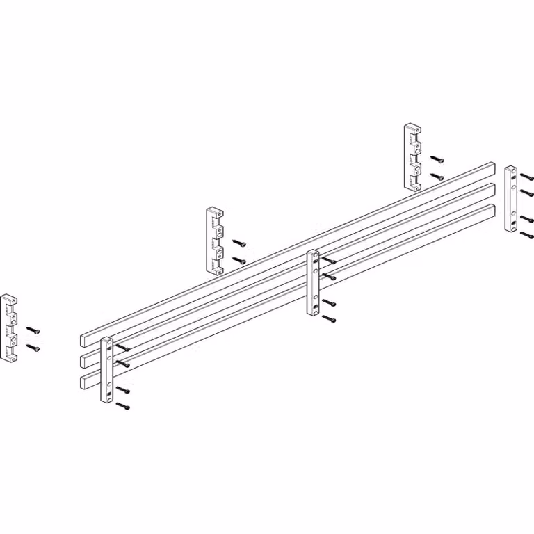 Modulo sbarra collettrice ABN 4FB/2RE 60 mm con CU 30x10 mm, a 3 poli, EBM 70 mm MTSC42763