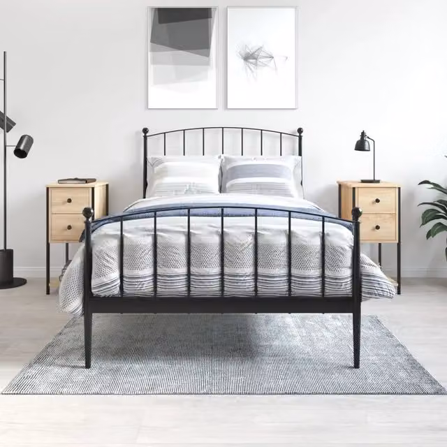 Set di 2 comodini sospesi vidaXL in legno e metallo, colore beige e marrone, H: 70 cm, L: 32 cm, P: 42 cm