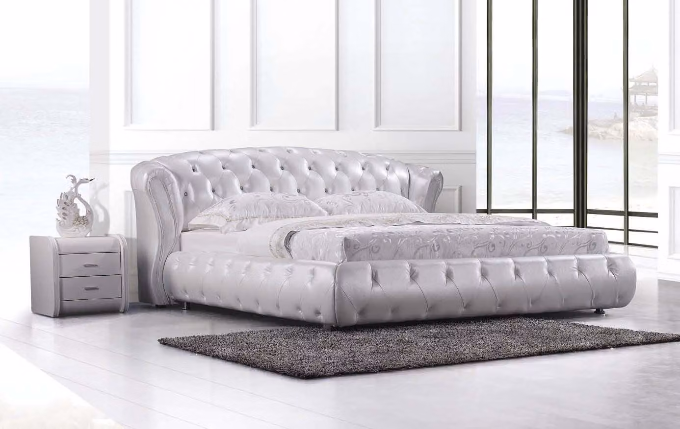 Chesterfield designer Bett Betten Polster Bett Doppel Klassisches Design