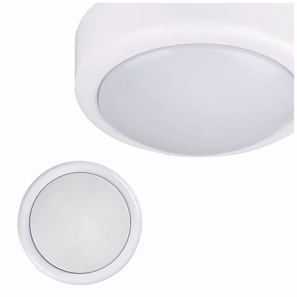 Rabalux 4703 Luce decorativa a spinta, 0,3W, bianca, rotonda, per interni, a batteria, ø100mm