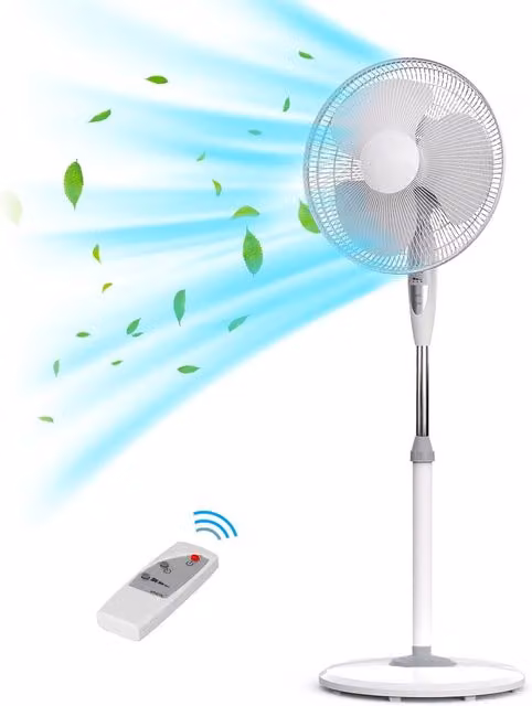 Ventilatore a Colonna con Telecomando, 3 Velocità, Silenzioso e Design Elegante