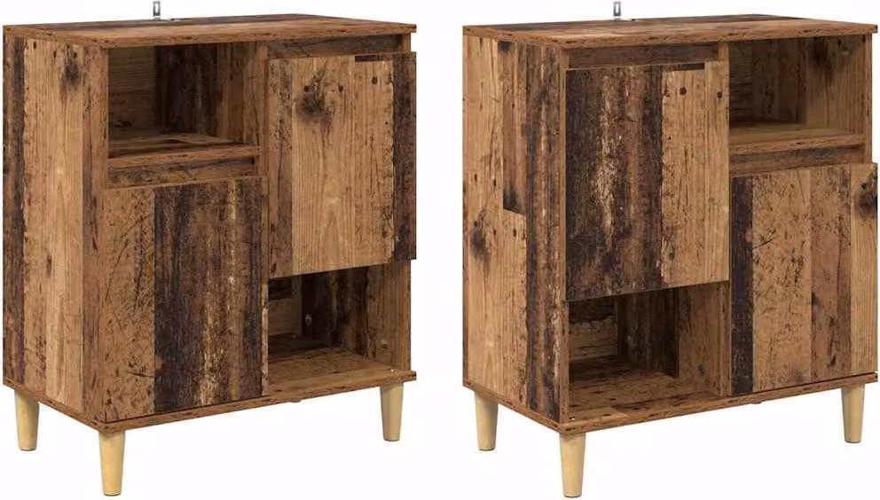 Sideboards 2 pcs Legno vecchio 60 x 35 x 70 cm