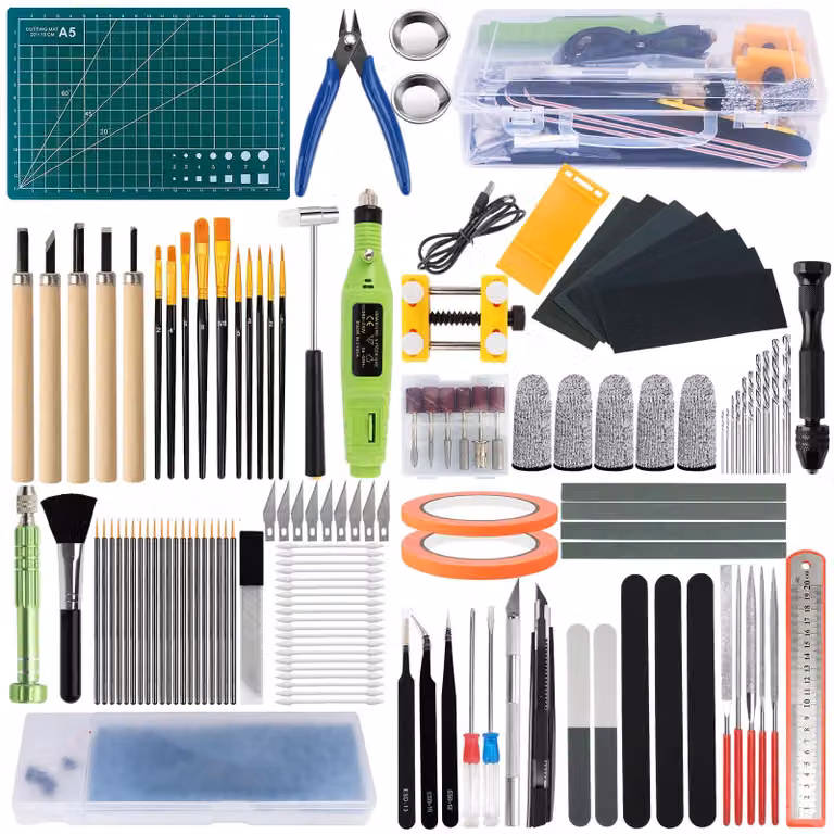 Set di strumenti per modellismo, composto da 170 pezzi, ideale per modelli Gundam e hobby