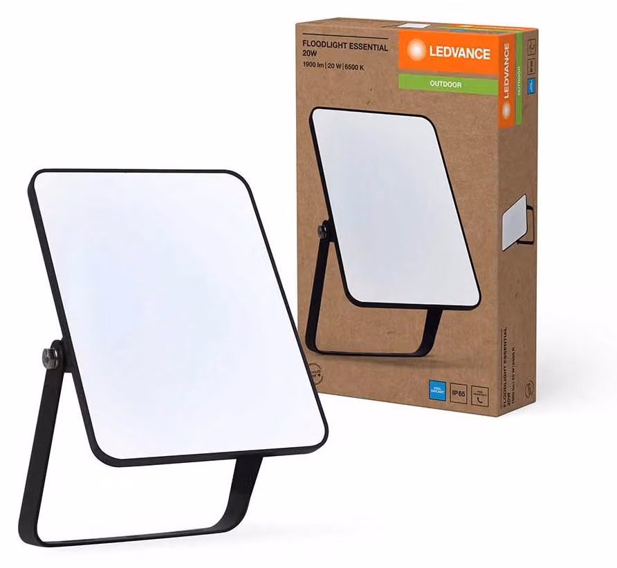 Faretto LED 20W 6500K BK LEDVANCE FL ESSENTIAL 20W/6500K BK