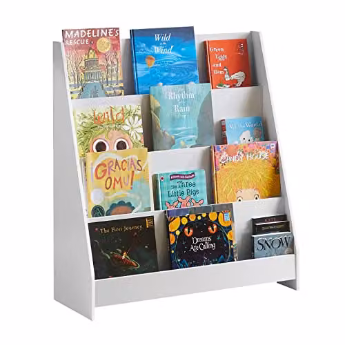 SoBuy Libreria Montessoriana per Bambini a 4 Ripiani 80x30x88 cm Cameretta