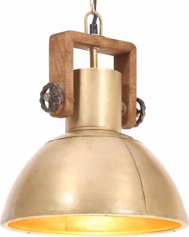 Lampada a sospensione industriale, 25 W, ottone, rotonda, 30 cm, E27 Lumarko!