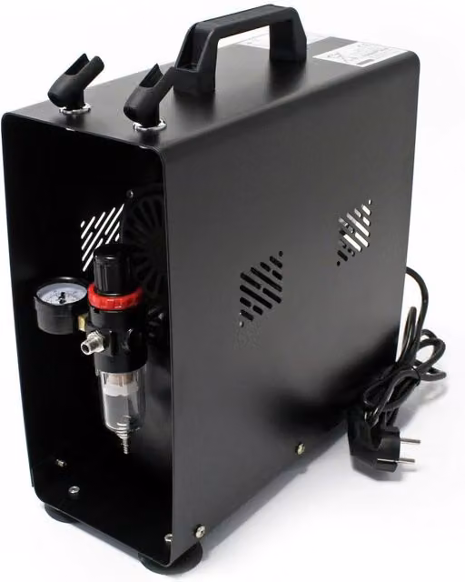 Compressore per aerografo con serbatoio nero Senza Marca – 1