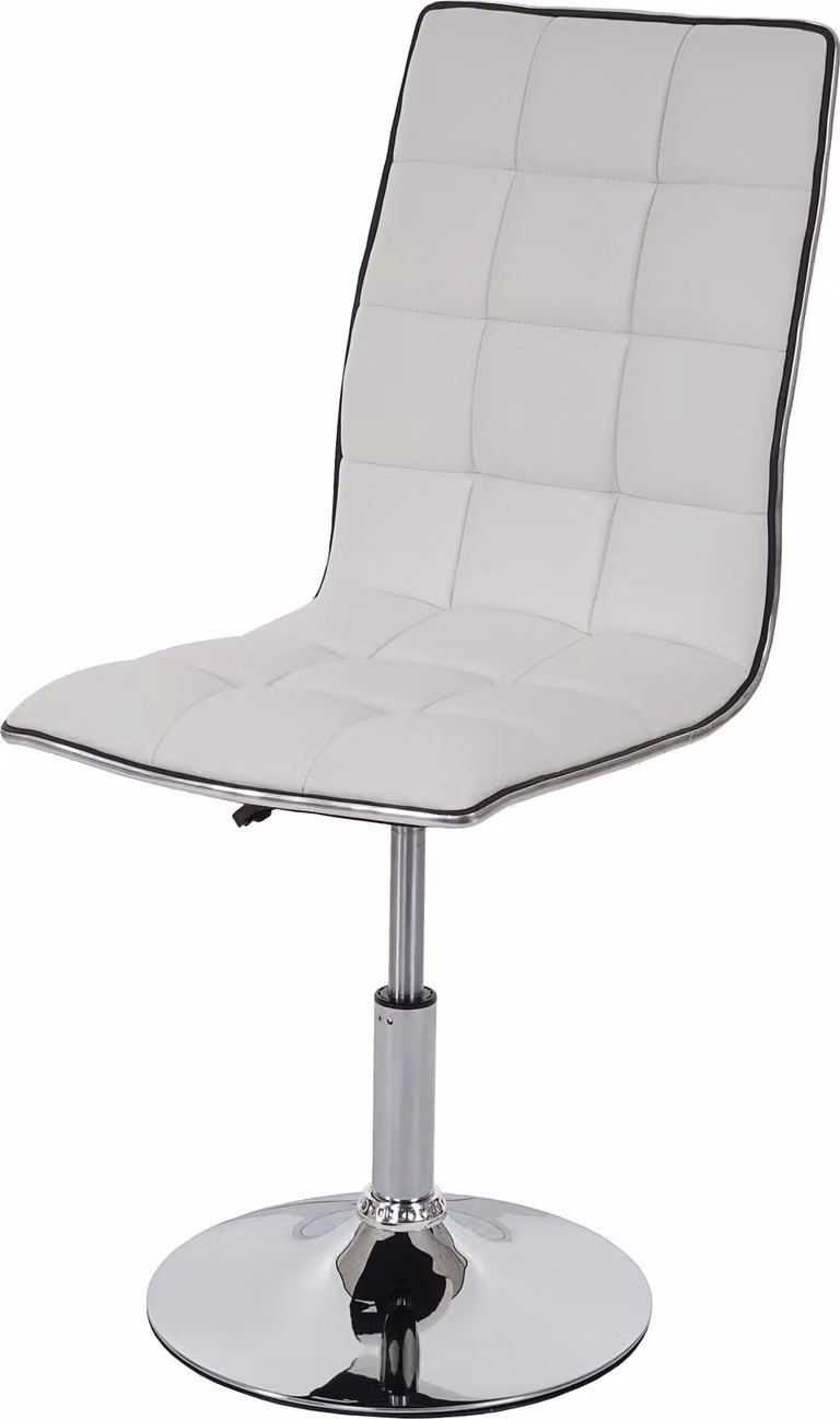 Sedia da pranzo | A x L x P 103 x 43 x 54 cm | Altezza seduta 41 cm | Pelle finta | Bianco | Sedia Sedia da cucina