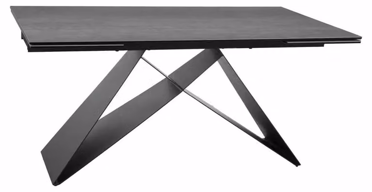 FURNLUX: Tavolo da pranzo, colore grigio e nero, 160 cm. / Colore principale: / Dimensioni: