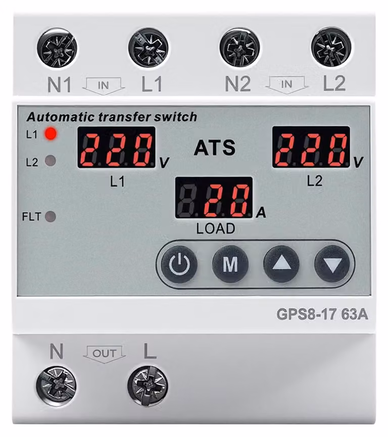 Interruttore differenziale automatico, doppia protezione - 63 Ampere - 220 Volt