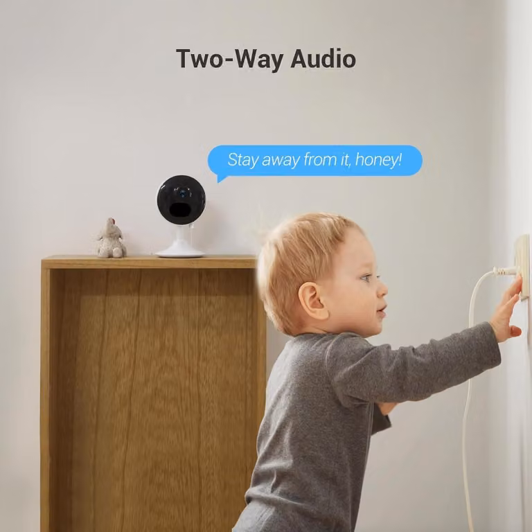 Telecamera di sicurezza interna - Telecamera di sorveglianza Wi-Fi - Set da 2 - Baby monitor wireless - con app