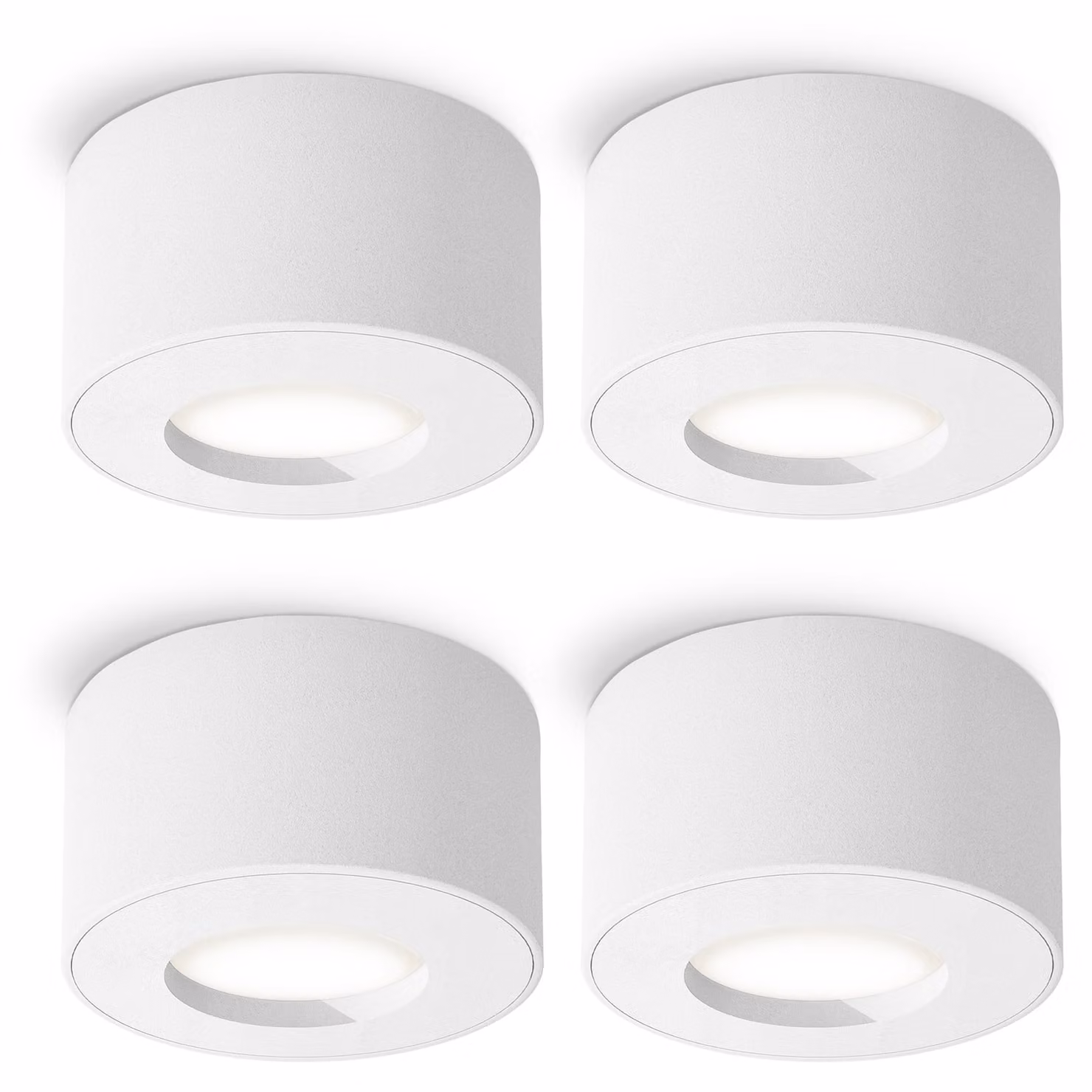 SSC-LUXon 4x CELI-1 faretto da superficie bagno esterno IP44 con LED fourSTEP senza dimmer - faretto da bagno 4W bianco neutro angolo di emissione stretto