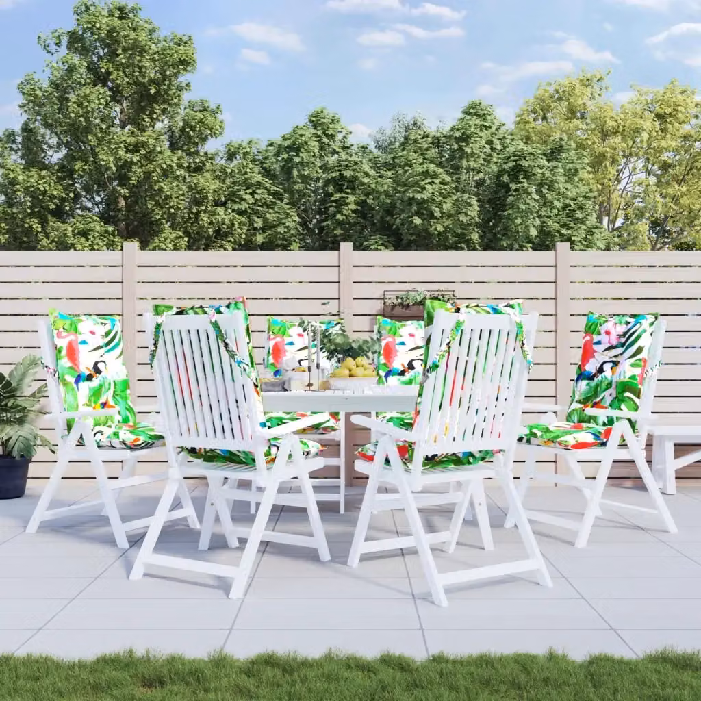 Set di 6 cuscini per sedia con schienale alto DESIGN IN, multicolore, in tessuto Oxford impermeabile e traspirante – 2