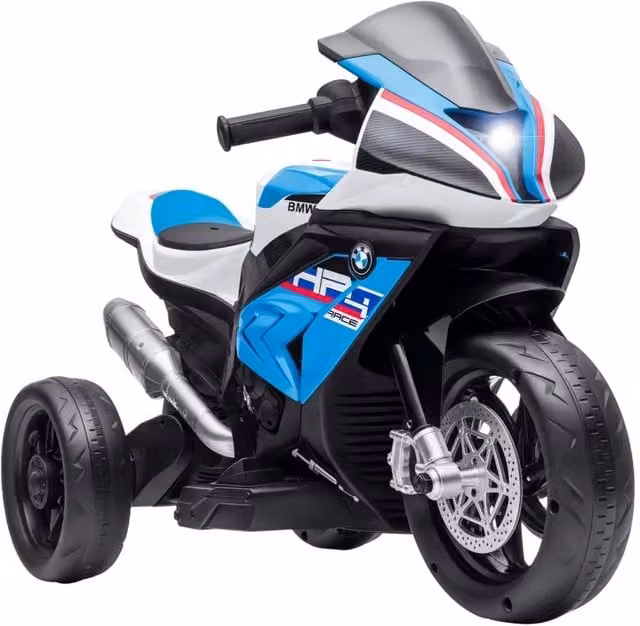 Moto elettrica per bambini 1,5-5 anni, blu, 82,5x42x54 cm, con fari e 3 modalità musicali