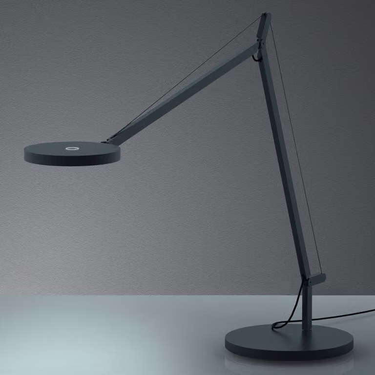 Artemide Lampada da scrivania Demetra, dimmerabile, Nero, Studio / Ufficio, Alluminio, Design, Lampada da tavolo